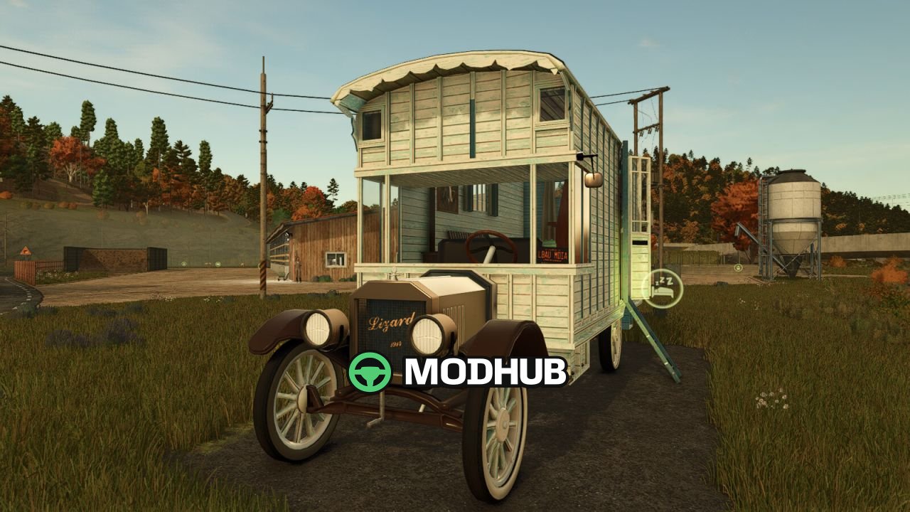 Причіп-будиночок Lizard T 1914 Caravan для FS25