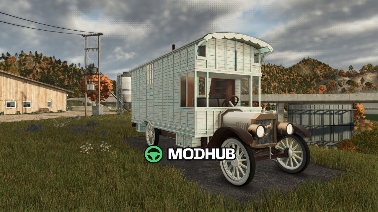 Причіп-будиночок Lizard T 1914 Caravan для FS25