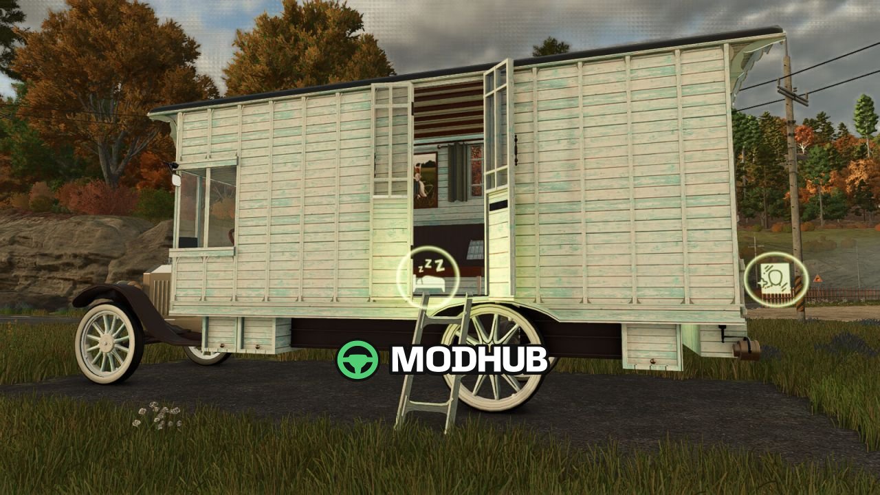 Причіп-будиночок Lizard T 1914 Caravan для FS25