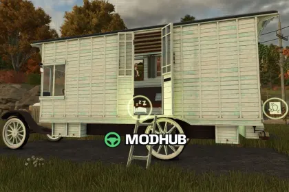 Причіп-будиночок Lizard T 1914 Caravan для FS25 — 4