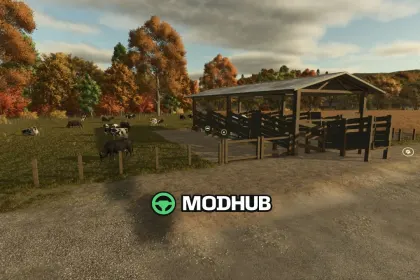 Корівник Brazilian Cow Pen With Loader V1.2 для FS25 — 2