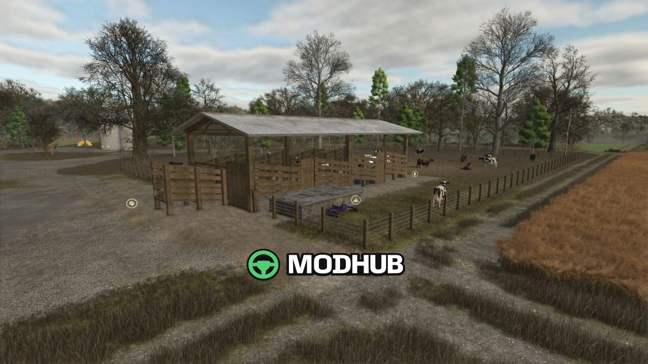 Корівник Brazilian Cow Pen With Loader V1.2 для FS25