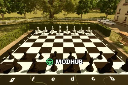 Playable Garden Chess Set for FS25 — 3