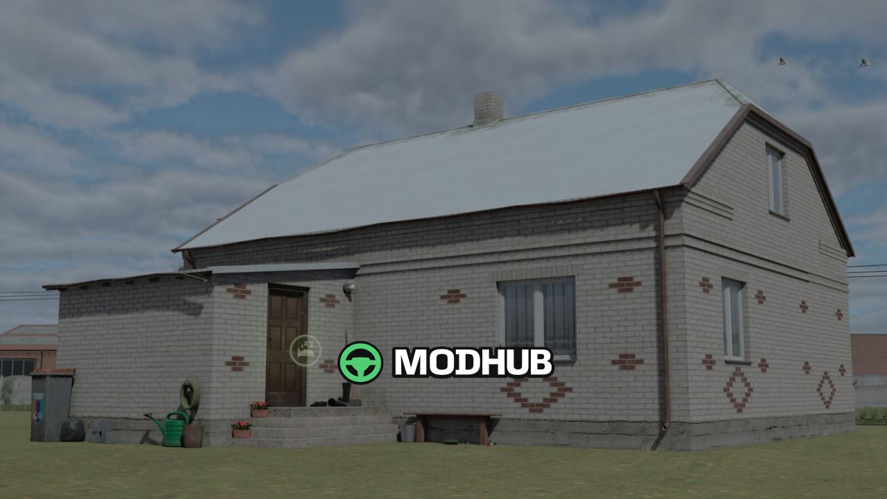 Будівля Polish White Brick House V1.0 для FS25