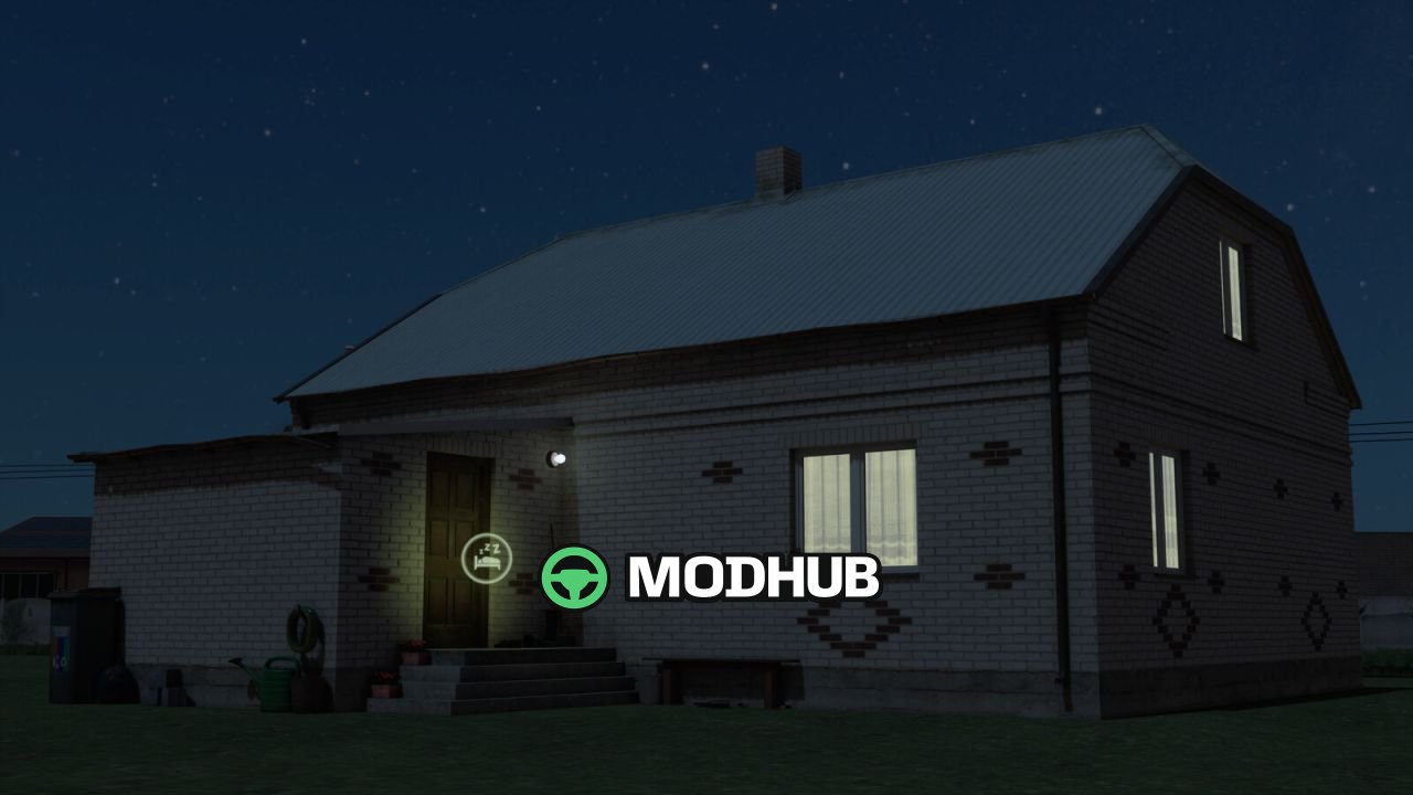 Будівля Polish White Brick House V1.0 для FS25
