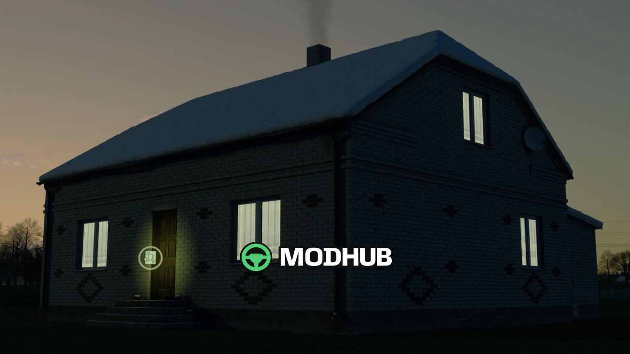Будівля Polish White Brick House V1.0 для FS25