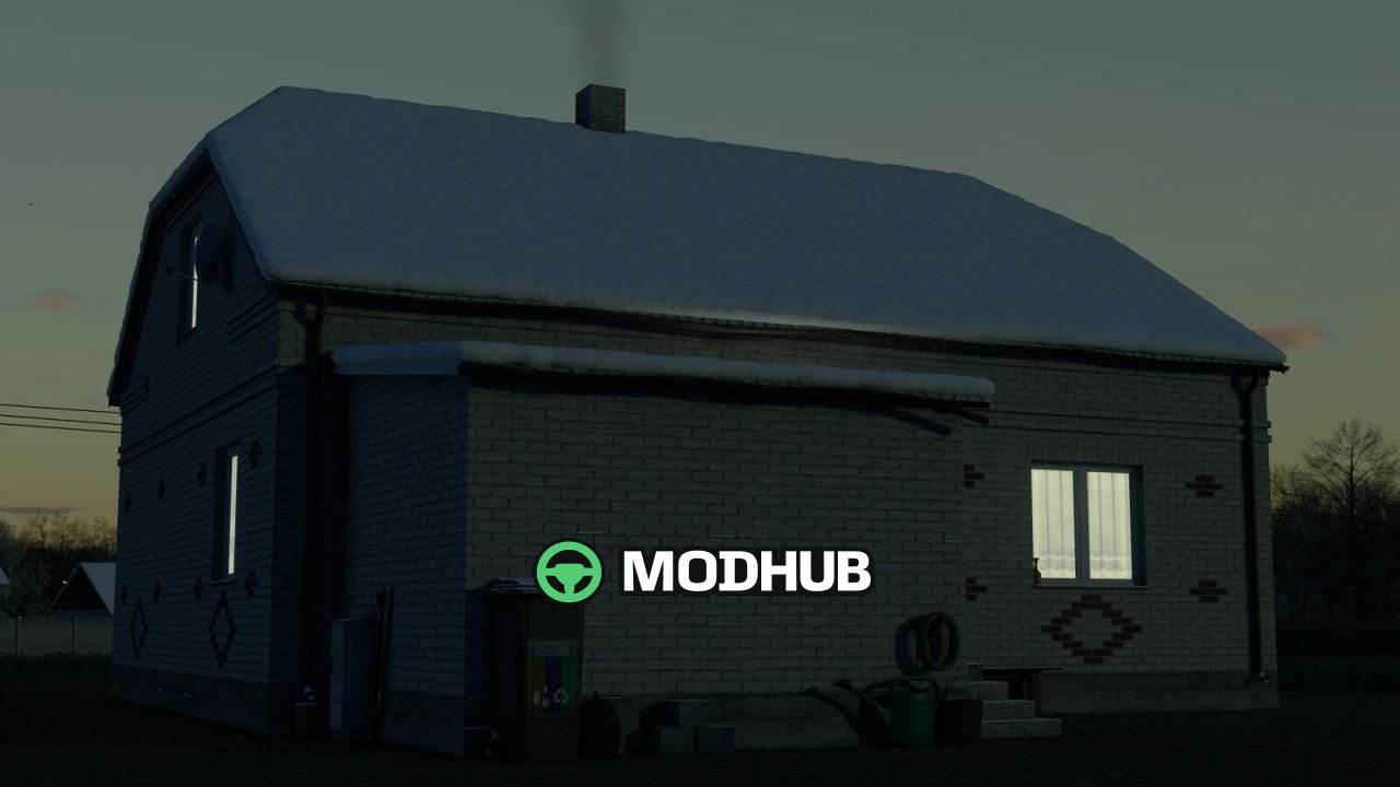 Будівля Polish White Brick House V1.0 для FS25