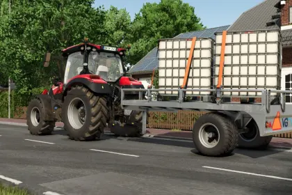 Efficient LizardVG Trailer for Transporting Pallets and Bales in FS25 — 3