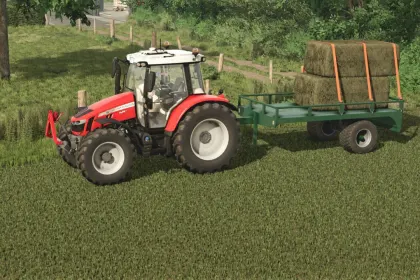Efficient LizardVG Trailer for Transporting Pallets and Bales in FS25 — 4