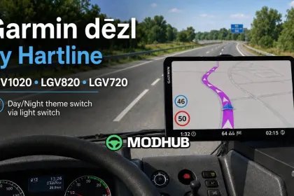 GPS Garmin dēzl by Hartline v3.1.1 for ETS2