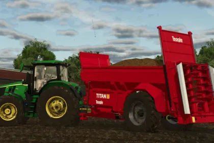 Efficient Teagle Titan 17 Spreader for Farming Simulator 25 — Wide Application at 16 m — 3