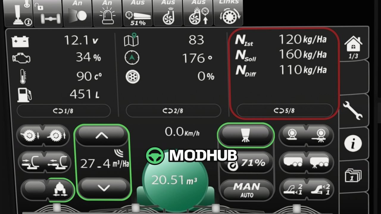 Причіп Samson для рідкого гною з екраном isoBUS для FS25