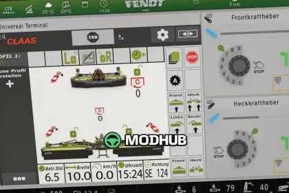 Косарка Claas Disco з екраном isoBUS (Prefab) для FS25 — 2