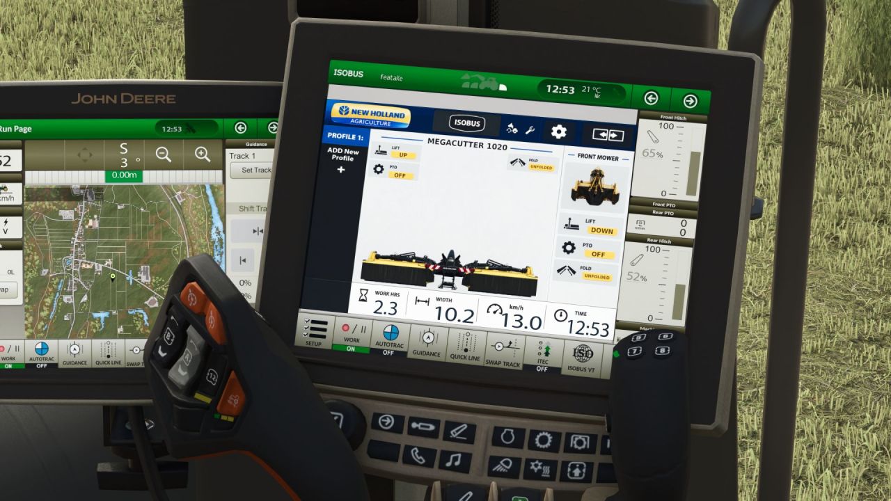 Косарка New Holland DiscCutter F 320P + MegaCutter 1020 для Farming Simulator 25