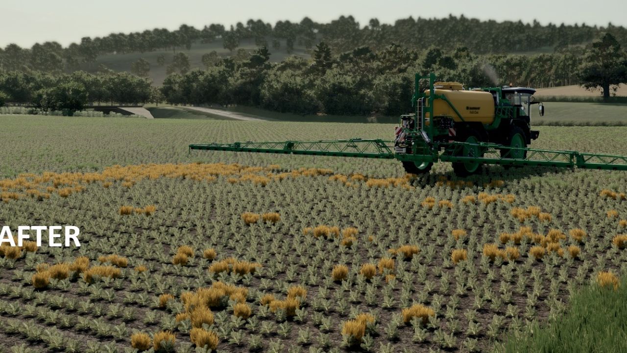 Мод самосійних культур та бур'янів для Farming Simulator 25