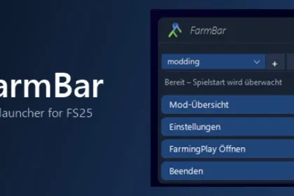 FarmBar Tray Launcher for Farming Simulator 25