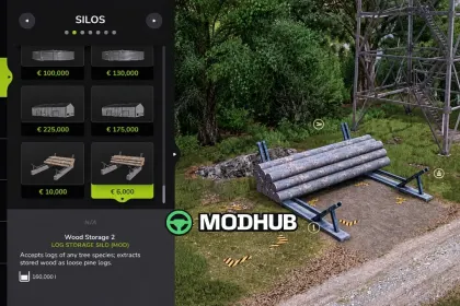 Holzlager-Silo Log Storage Silo V1.0.0.2 für FS25