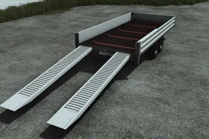 Ефективний Причіп Humbaur з Двома Рампами для Farming Simulator 25 — 3