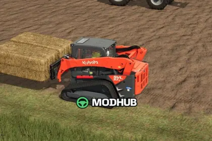 Widły do bel Skid Pro Bale Spear Rust Edition v1.7 do FS25