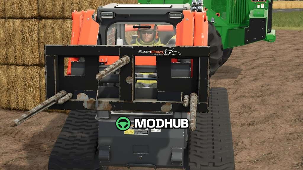 Widły do bel Skid Pro Bale Spear Rust Edition v1.7 do FS25