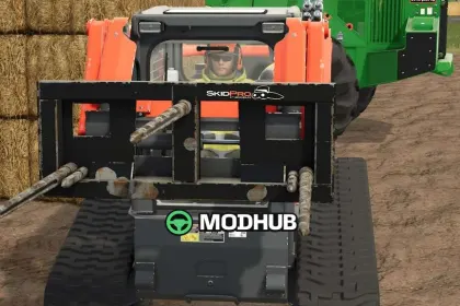 Widły do bel Skid Pro Bale Spear Rust Edition v1.7 do FS25 — 2
