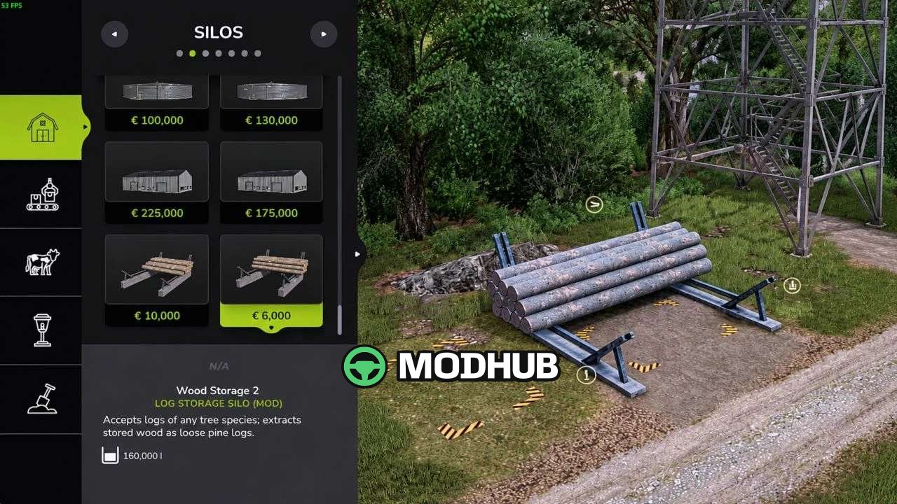 Сховище для колод Log Storage Silo v1.0 для FS25
