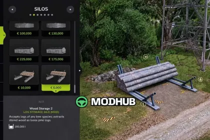 Сховище для колод Log Storage Silo v1.0 для FS25 — 2
