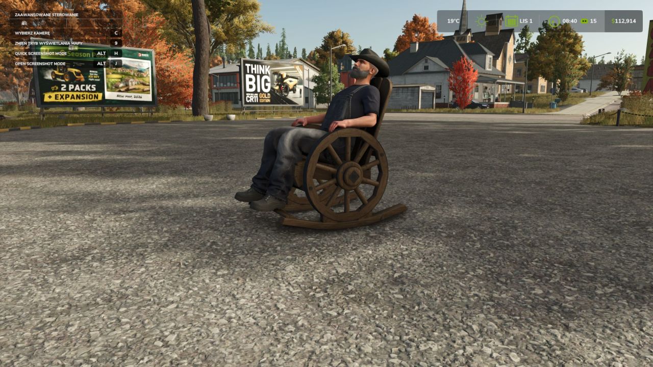 Функціональне Крісло-Гойдалка Adirondack Rocking Chair з Озвученням для FS25