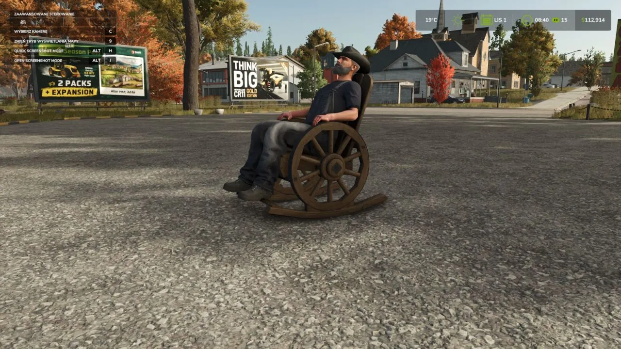 Functional Adirondack Rocking Chair with Sound for FS25