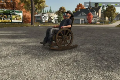 Functional Adirondack Rocking Chair with Sound for FS25