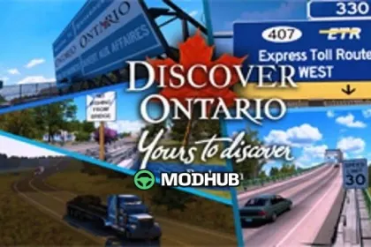 Karte Discover Ontario and Quebec v14-161 für ETS2 — 2
