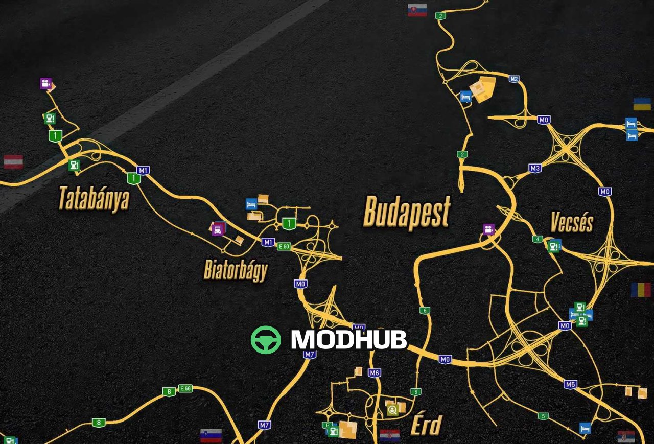 Карта HungaRebuild v0.1b 1.61 для ETS2