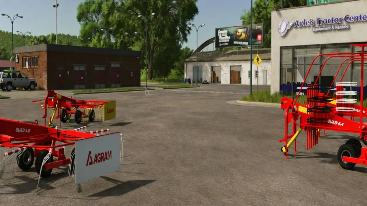 Ефективні Граблі-Ворошилка Agram QUAD 424 — Компактний Помічник для Сіна у FS25