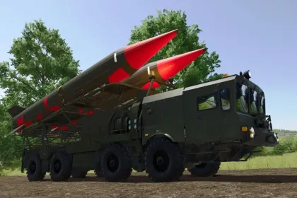 Пускова установка MAZ 8x8 з балістичними ракетами для Farming Simulator 25