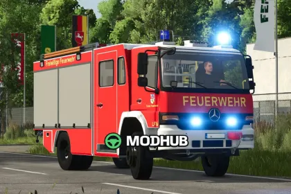 Пожежна машина Mercedes Benz Metz LF16 для FS25