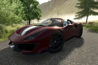 Автомобіль Ferrari 488 Pista Spider для Farming Simulator 25