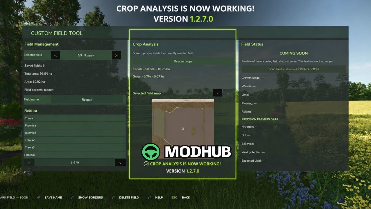 Інструмент Custom Field Tool V1.3 для FS25