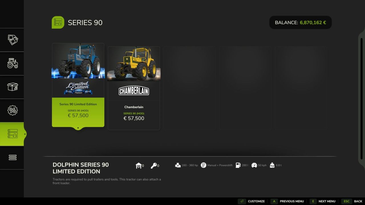 Трактор Fiat Series 90 Limited Edition для Farming Simulator 25