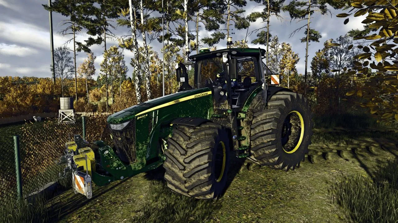 Mocny Traktor John Deere 8R GE — 915 KM i Realny GPS dla Farming Simulator 25