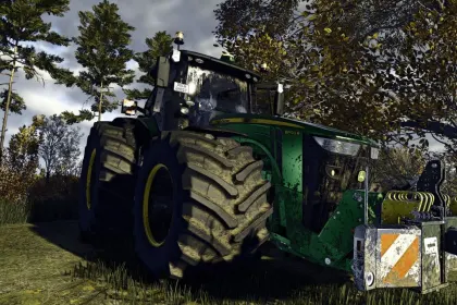 Mocny Traktor John Deere 8R GE — 915 KM i Realny GPS dla Farming Simulator 25 — 4