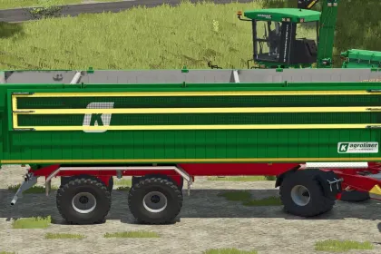 Effizienter Kröger TMR34 Anhänger mit 50000 l für den Transport von Schüttgütern in FS25 — 1