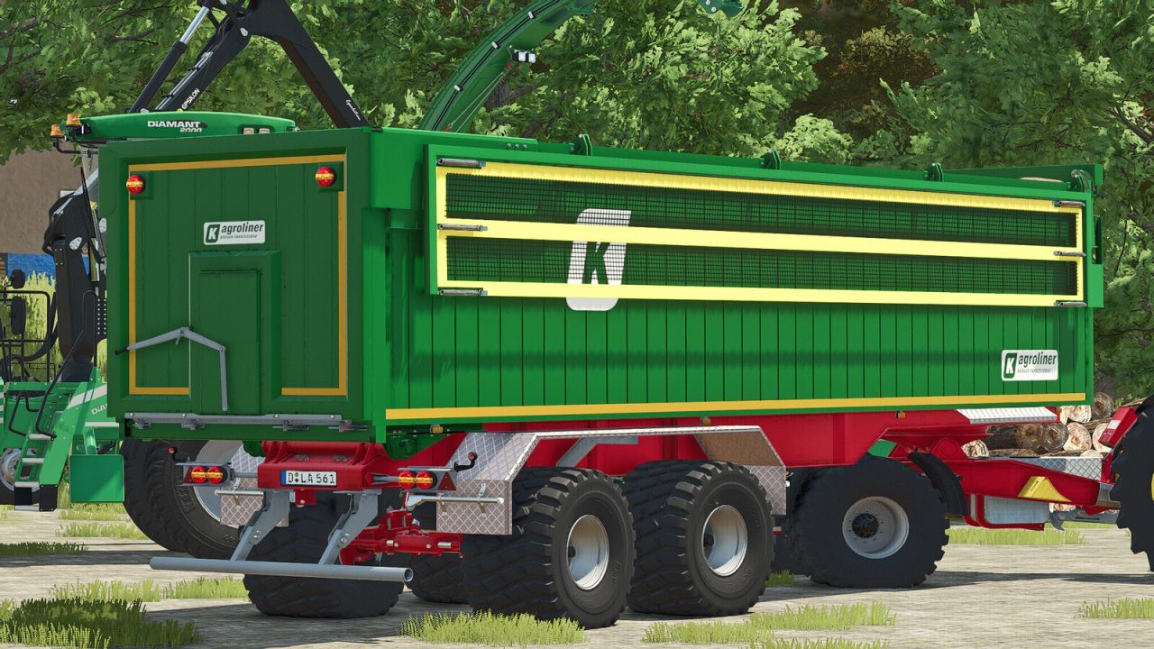 Effizienter Kröger TMR34 Anhänger mit 50000 l für den Transport von Schüttgütern in FS25