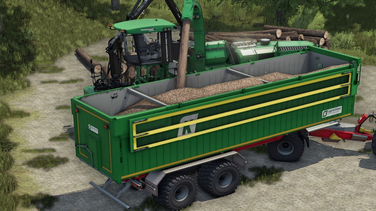 Effizienter Kröger TMR34 Anhänger mit 50000 l für den Transport von Schüttgütern in FS25