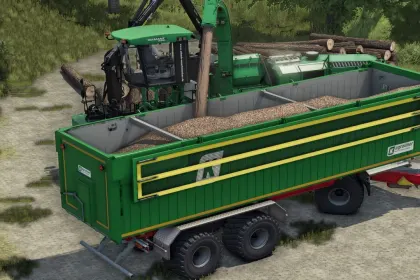 Effizienter Kröger TMR34 Anhänger mit 50000 l für den Transport von Schüttgütern in FS25 — 3