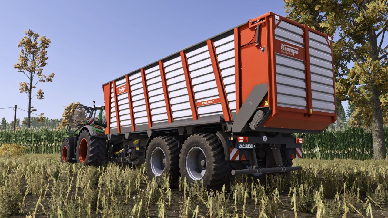 Efektywny Przyczep Krampe Radium 830S do Szybkiego Transportu Siana w FS25