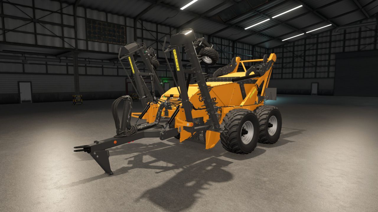 Effektiver Steinsammler Elho Scorpio 550 mit realistischer Anpassung an das Gelände für FS25