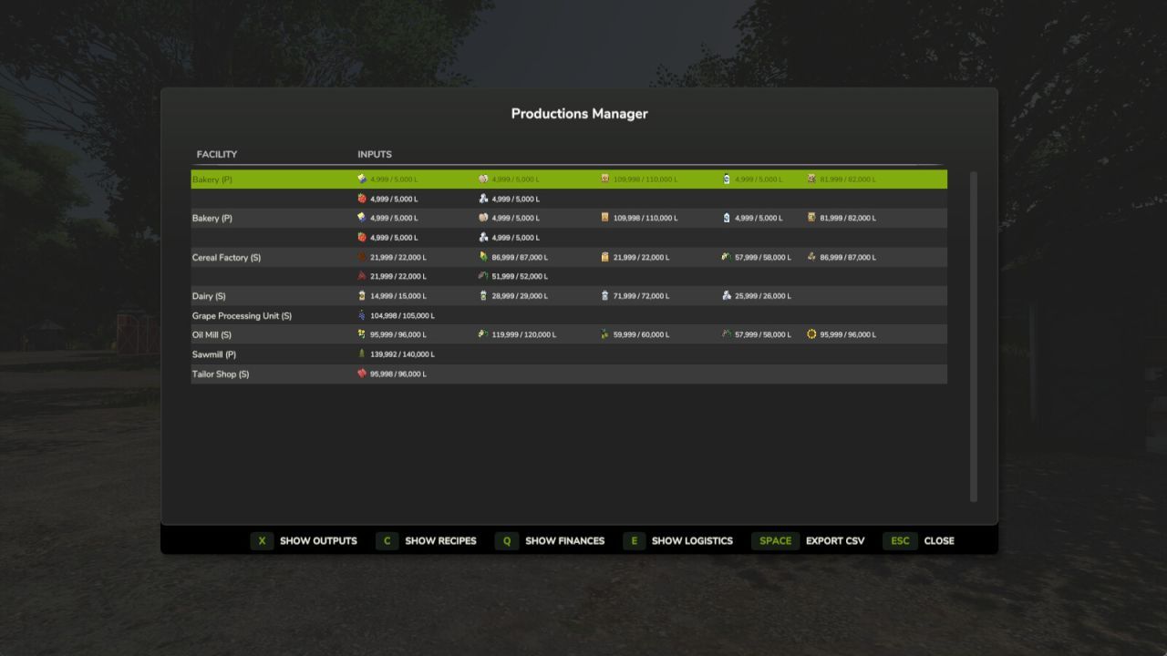 Efektywny Menedżer Produkcji dla Farming Simulator 25 — Inteligentne Zarządzanie Produkcją