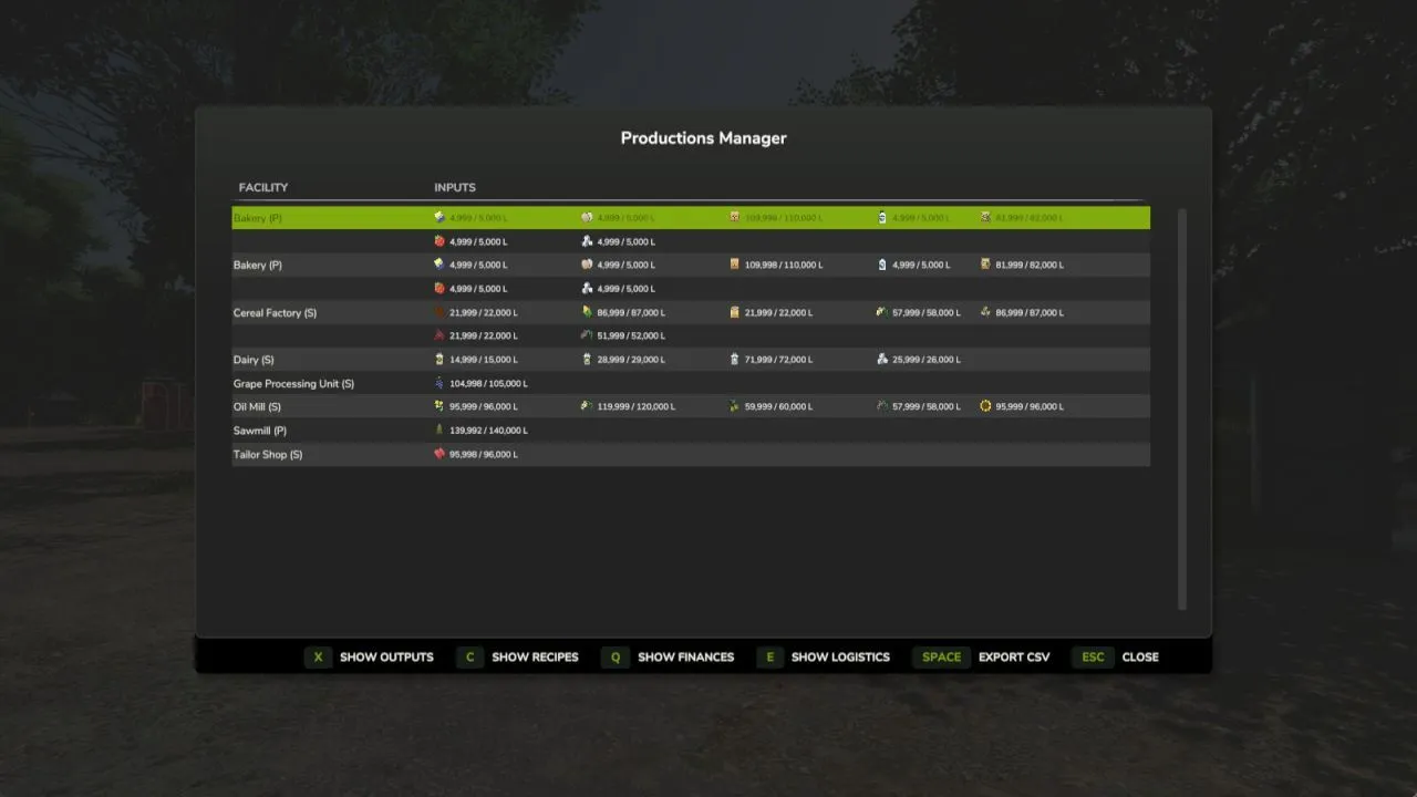 Efficient Productions Manager for Farming Simulator 25 — Smart Production Management