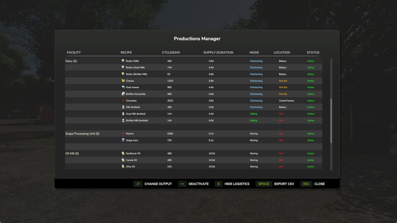 Ефективний Productions Manager для Farming Simulator 25 — Розумне Керування Виробництвами - Скріншоти
