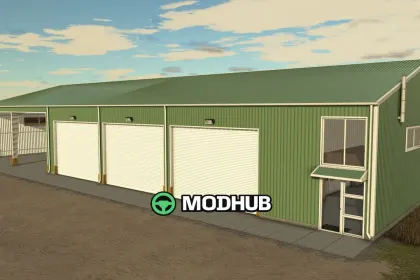 Металевий ангар з майстернею V1.0 для FS25